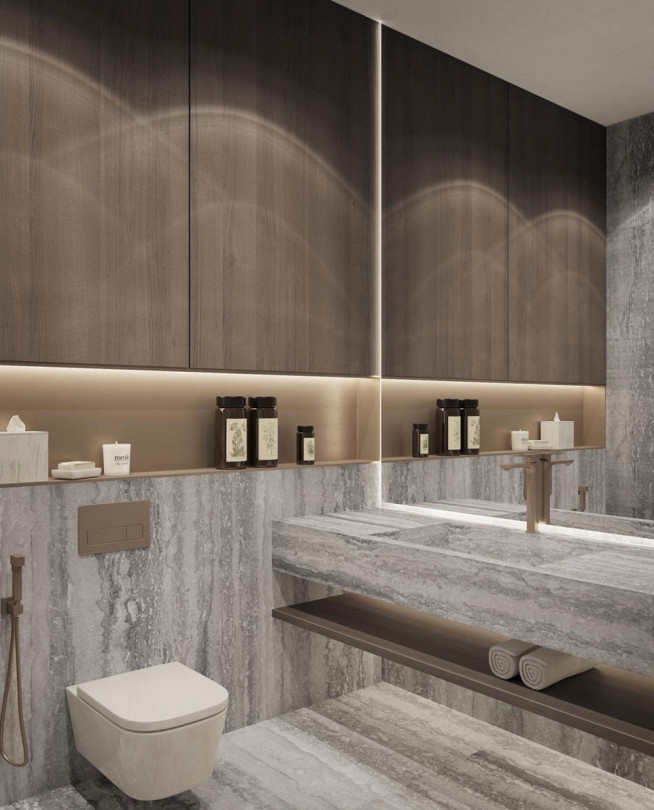 KOZO Porcelain Travertine Silver