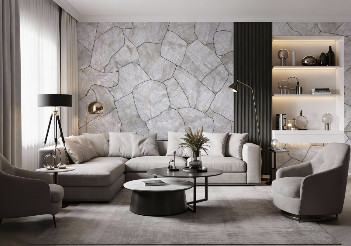 Precious Stone CRYSTAL Quartz White with Silver