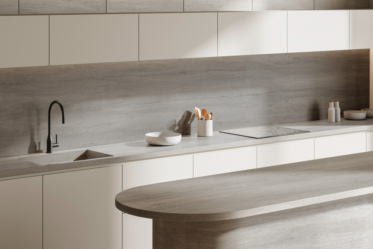 Quartz KOZO Travertine Silver Ocean