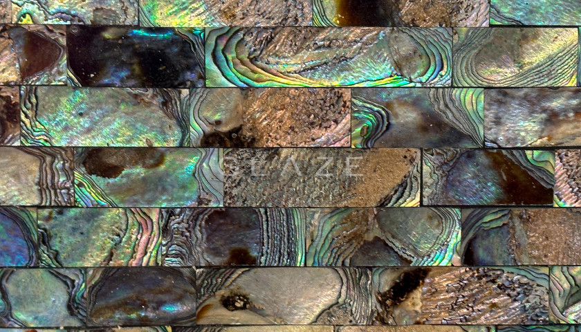 Precious Stone ABALONE Green Retro