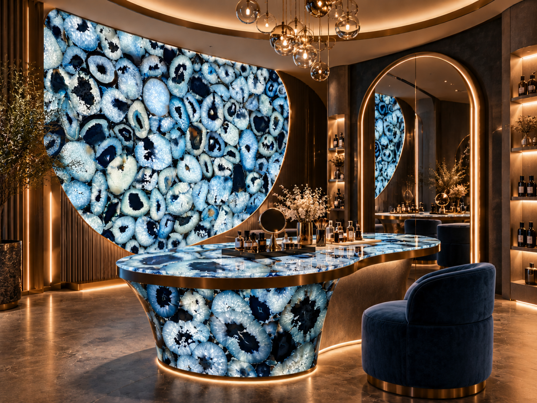 Precious Stone AGATE Blue Giant