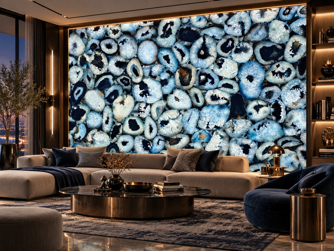 Precious Stone AGATE Blue Giant