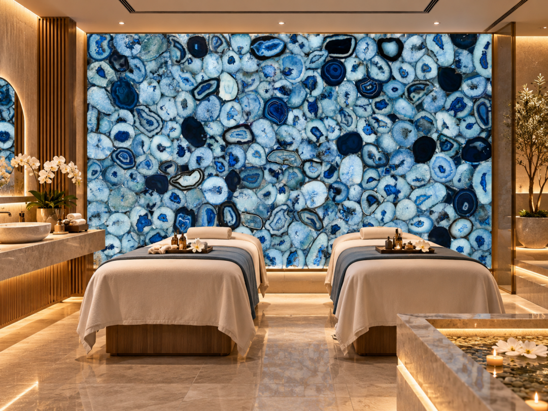Precious Stone AGATE Blue Dark