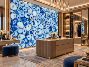Precious Stone AGATE Blue Giant