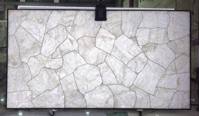 Precious Stone CRYSTAL Quartz White with Silver