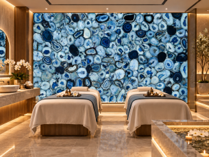 Precious Stone AGATE Blue Dark